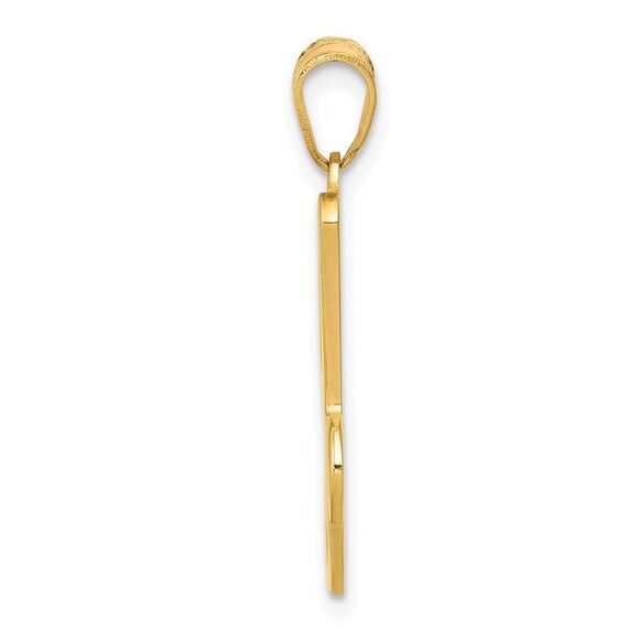 14k Yellow Gold, Mimi Collection, Small Script Initial J Pendant - Picture 2 of 5